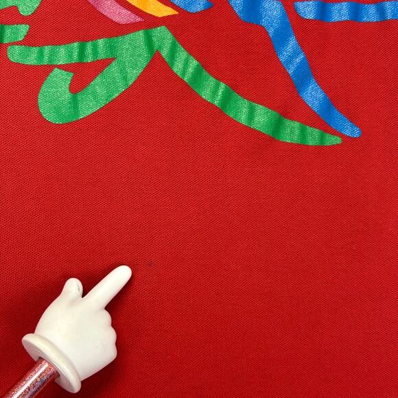 VTG Greg Norman Polo Mens L Shark Wrap Around Colorblock Shirt 90s Red Blue Blac - Picture 11 of 12